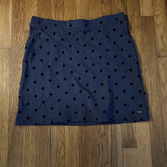 Joules Dresses & Skirts - Joules Women's Navy Black Knit Polka Dot Knit Skirt Size 10